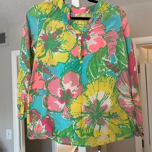 Lilly Pulitzer Elsa Floral Silk Top